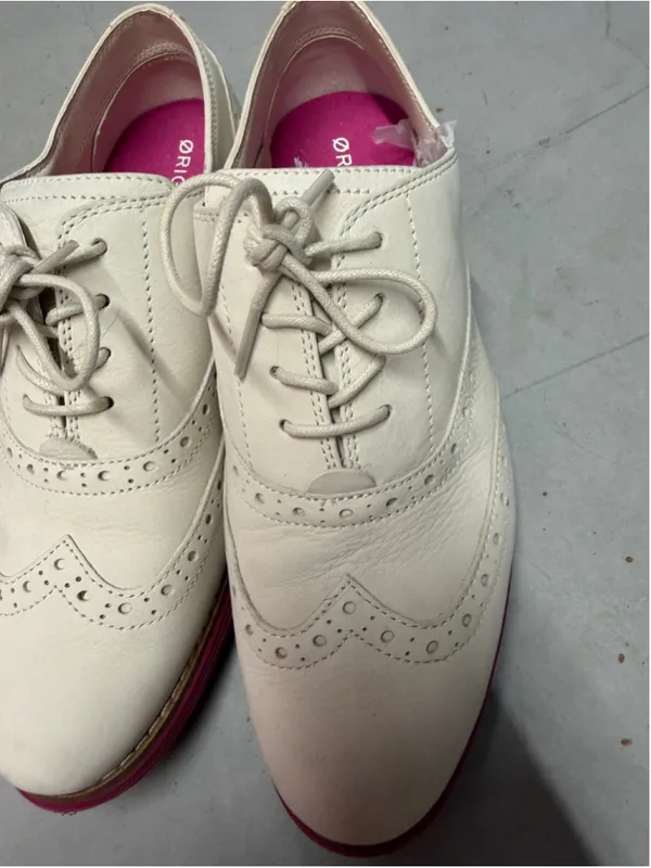 Cole Haan OriginalGrand Oxford Shoes, White & Pink, Size 7.5 - Image 2