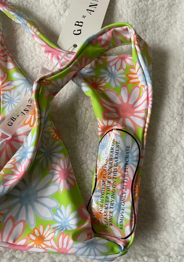 Grey Bandit X ANA Sold Out Green Floral Bikini S/M NWT - Image 3
