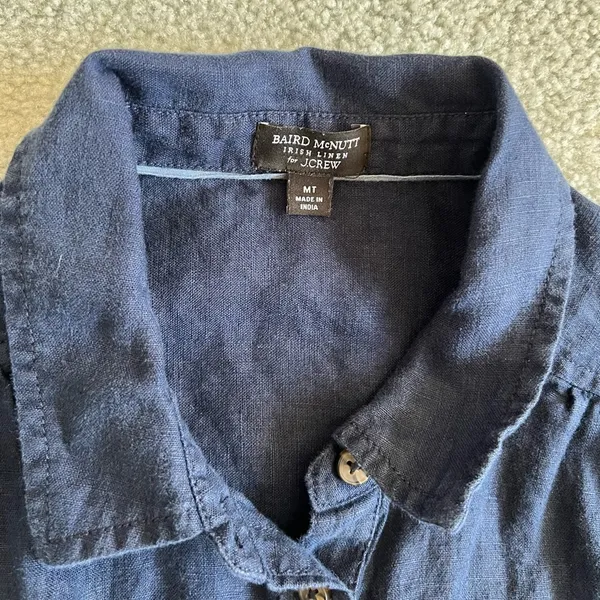 J.Crew Relaxed-fit Baird McNutt Irish Linen Shirtdress size Medium Tall … - Image 5