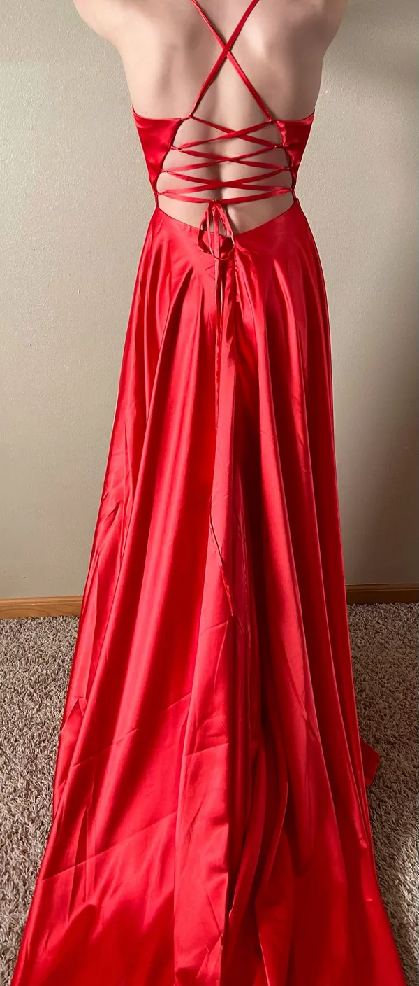 Red Prom Dress Size 0 - Image 4