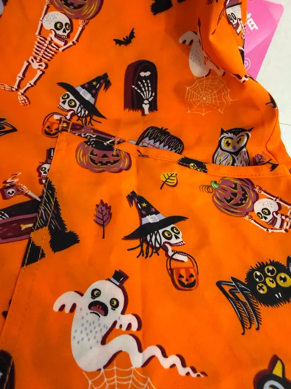Scrubstar Halloween Print Scrub Top - Image 2