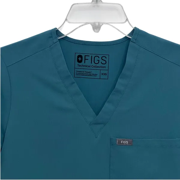 FIGS Womens Size XXS Scrub Top‎ Technical Collection Nurse Green Shirt FW1000 - Image 2