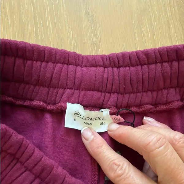 Hello Molly Base Girls Club Sweat Shorts Size US 6 in Berry Purple - Image 3