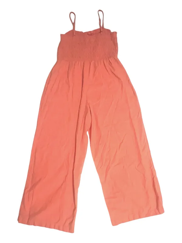 Universal Threads Linen Jumpsuit Size Large Coral Wide Leg - Image 4