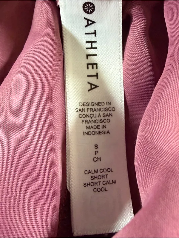 Athleta Calm Cool Cami and Short Set Tawny Rose Leisure Silky Pajamas Small S - Image 6