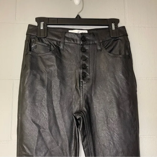 KanCan USA Joan High Rise Faux Leather Bootcut Pants Women’s Size 7/27 Leather Pants - Image 4