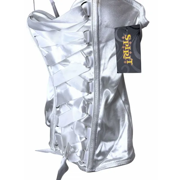 Brand New Never Used Women's White Corset From Spirit Halloween Size S - Image 3