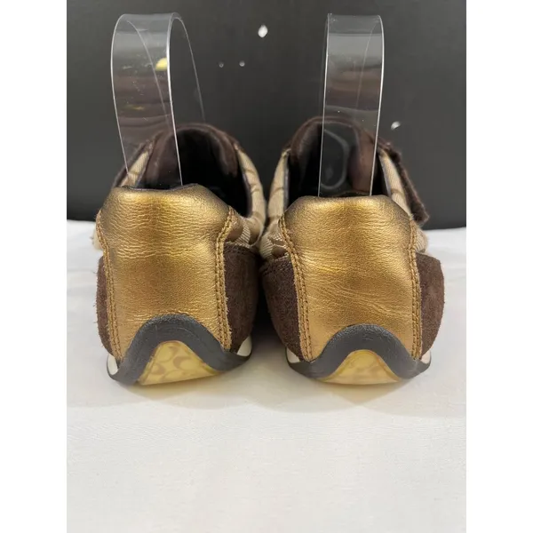 Coach Jenney Women's Brown Casual Sneakers Size 8.5M SKU 6101 - Image 3