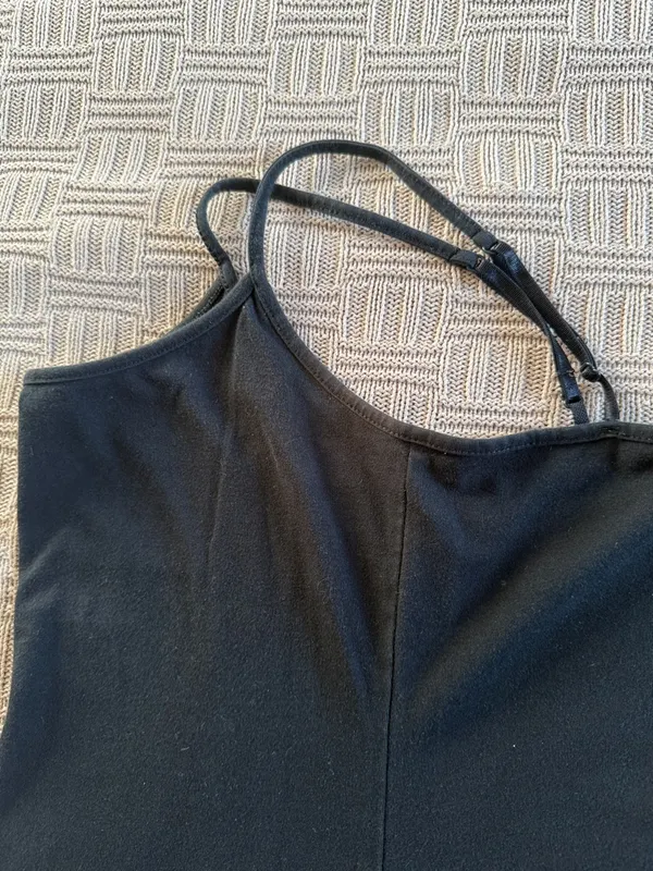 98% Cotton GAP Black Women's Spaghetti Strap Camisole - Image 6