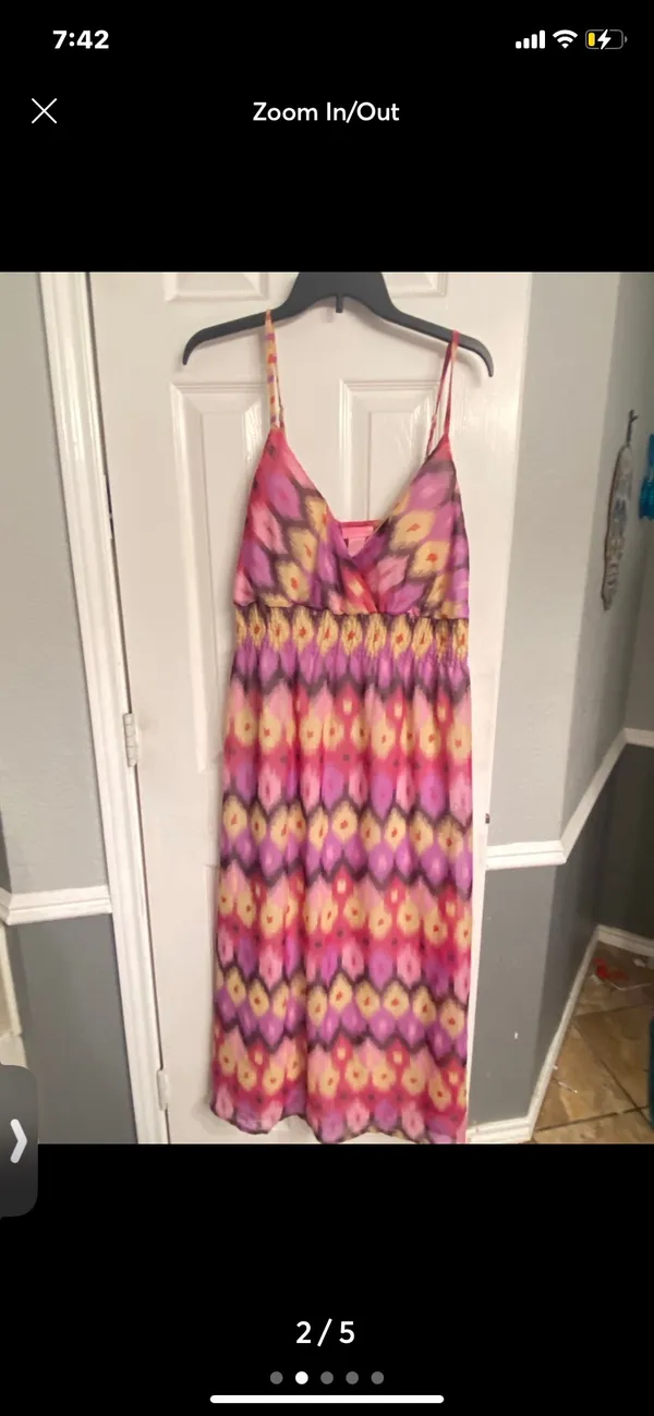 Pink maxi Summer dress Size XL - Image 2