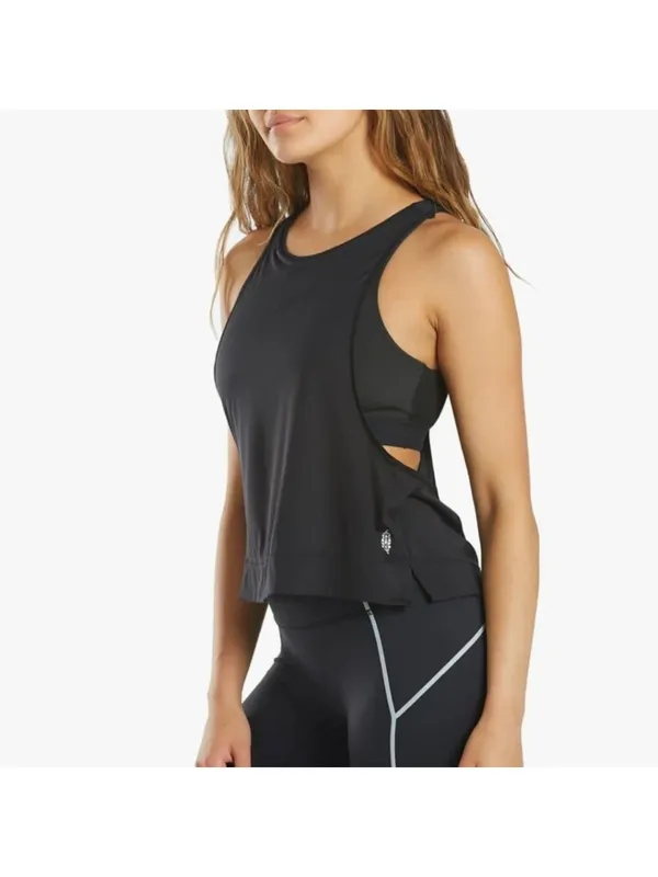 Free people black rise to run cami size large - Image 3