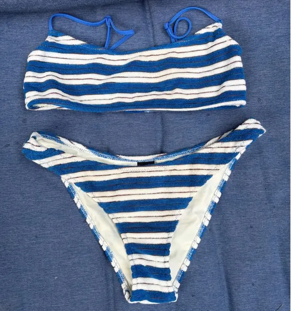 Triangl striped bikini - Image 2