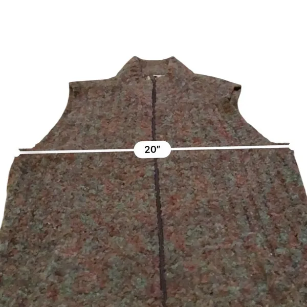 Woolrich Vest Women's Medium Green Wool Blend Zip Outdoor Fall Winter Layer‎ - Image 7