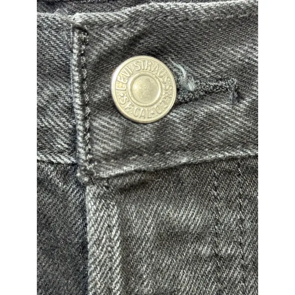 Levi's Shorts Womens W29 501 Button Fly Black Raw Hem Grunge High Rise - Image 10
