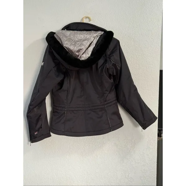 Spyder XTL Ladies Women Full-Zip Jacket Black soft shell ski snow Size 10 - Image 4