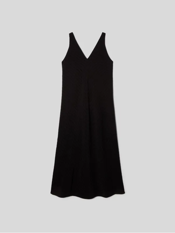Everlane The City Stripe Black Midi Sleeveless Dress 0 Formal Elegant Classic - Image 3
