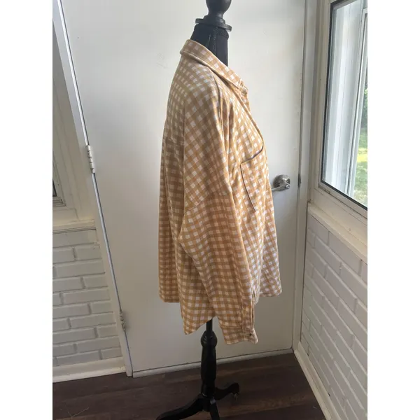 12th Tribe New With Tags Gingham Shacket M/L boho equestrian festival layered - Image 2