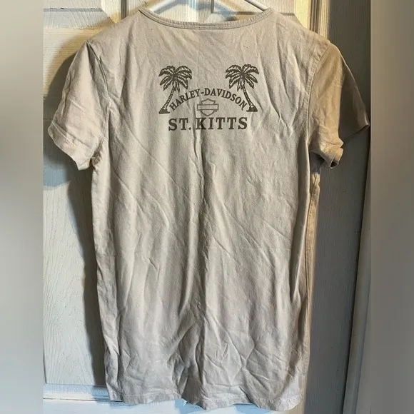 Harley Davidson Short Sleeve Tee Women’s Size XL Tan‎ Lightweight, Logo, Riding - Image 6