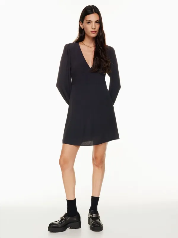 Aritzia Sunday Best Grayson Dress Little Black Dress Long Sleeve‎ Womens Size 6 - Image 2
