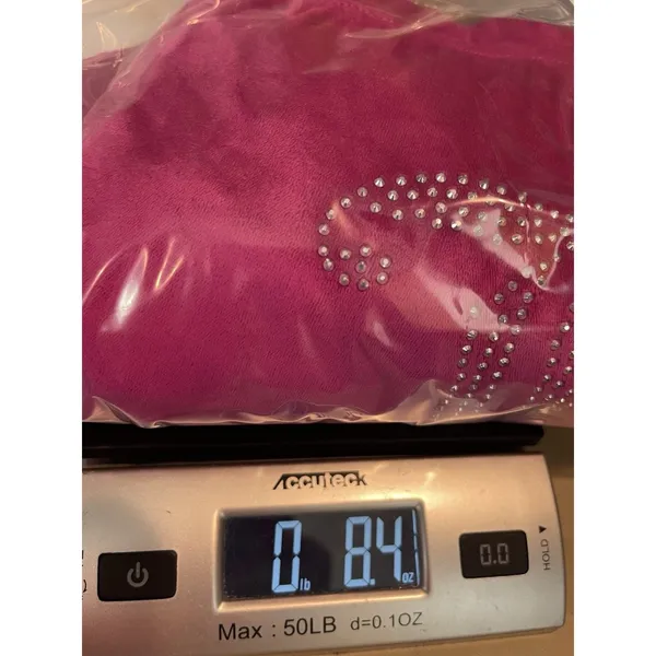 Juicy Couture Velour Pajama Pants Pink Rhinestone Logo Flared S Drawstring - Image 15