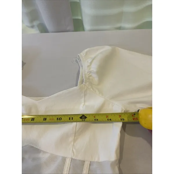 Willow & Root Medium White Sweetheart Corset Top Mesh Bodice Bridgerton Romantic - Image 7