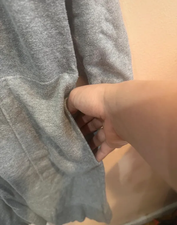 gray casual shirt dress w pockets - Image 3