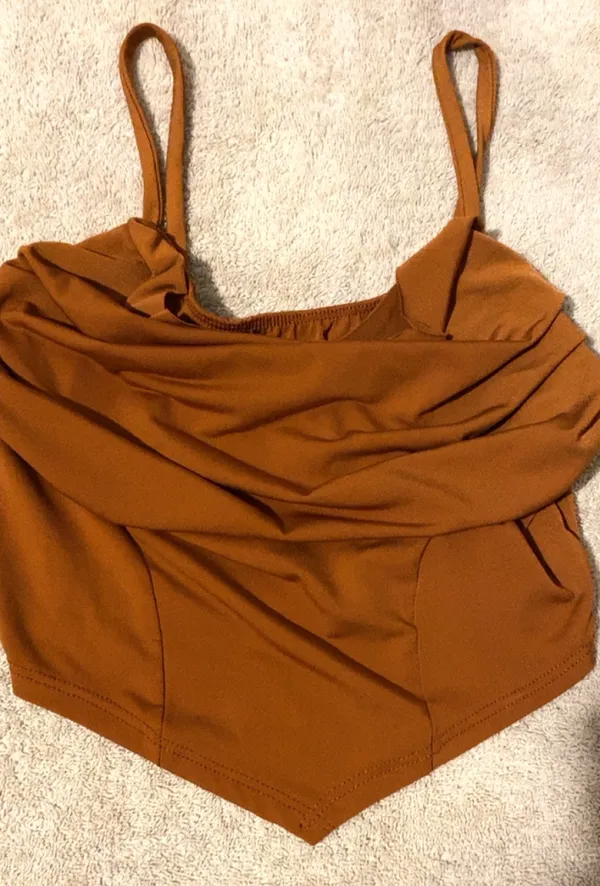 Dark Orange Corset Like Top - Image 3
