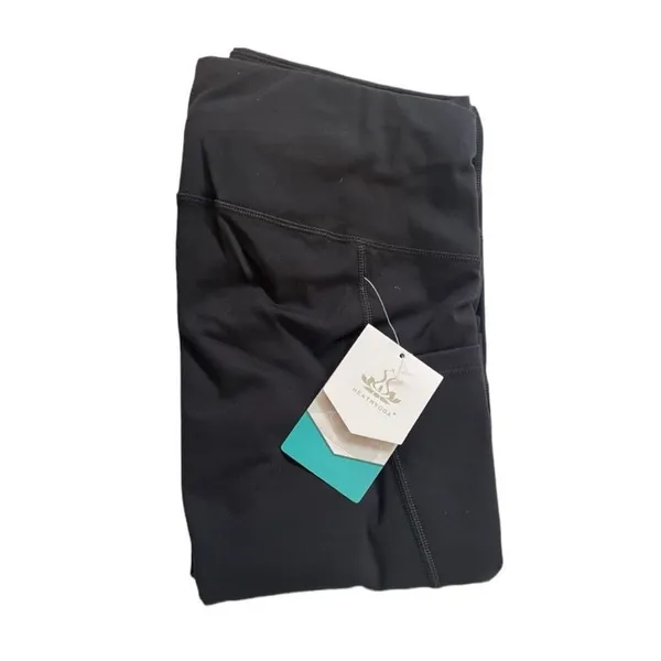 NWT Heathyoga Black High Waisted Yoga Workout Tummy Control Leggings Pants - XXL - Image 6