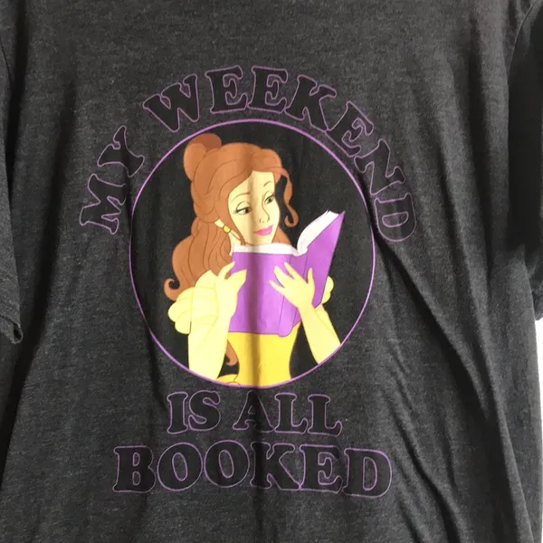 Beauty & Beast T-Shirt Belle Weekend All Booked Disney Size large - Image 4