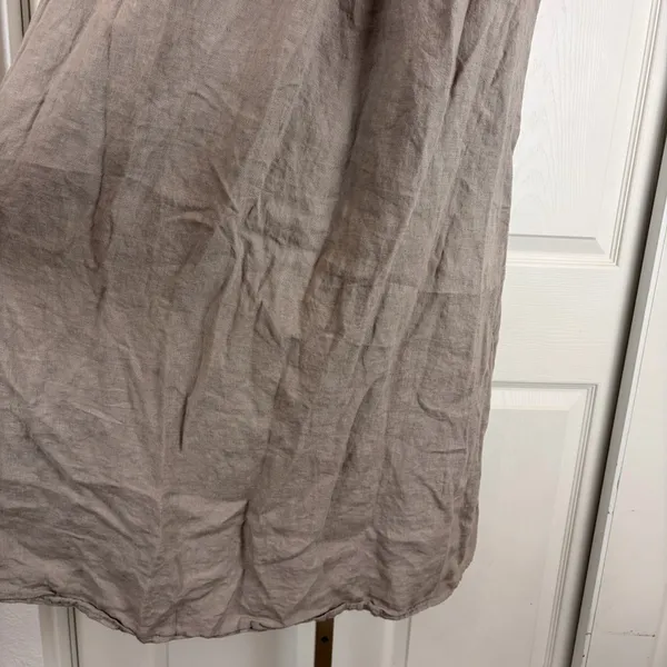 New Mode SRL taupe linen halter neck shift dress *no size* - Image 5