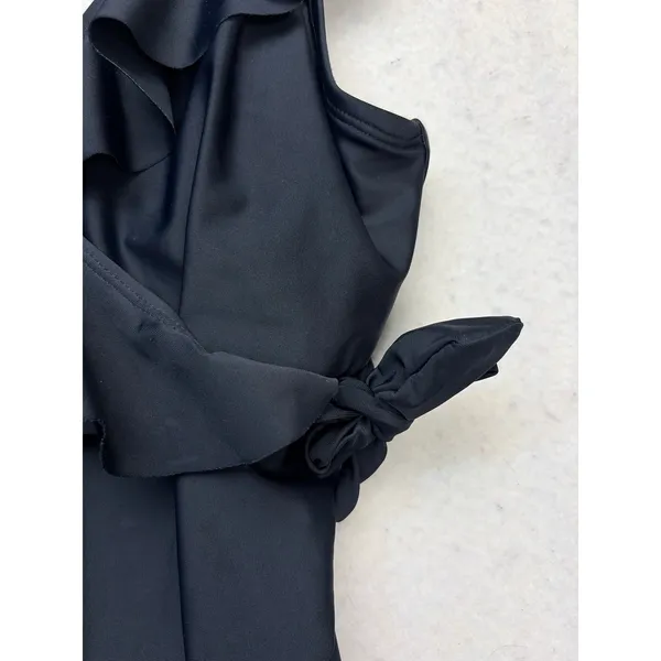 Kindred Bravely Ruffle One Piece Swimsuit Womens Large Black Maternity Nursing - Image 4