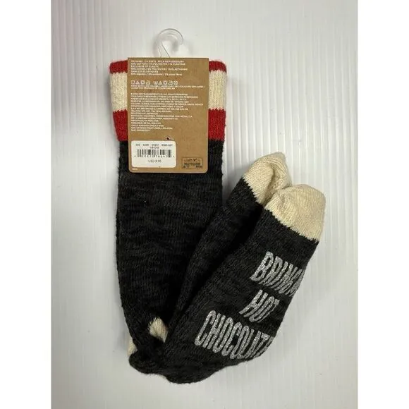 American‎ Eagle NWT Woman's Bring Me Hot Chocolate Socks Winter Holiday - Image 3