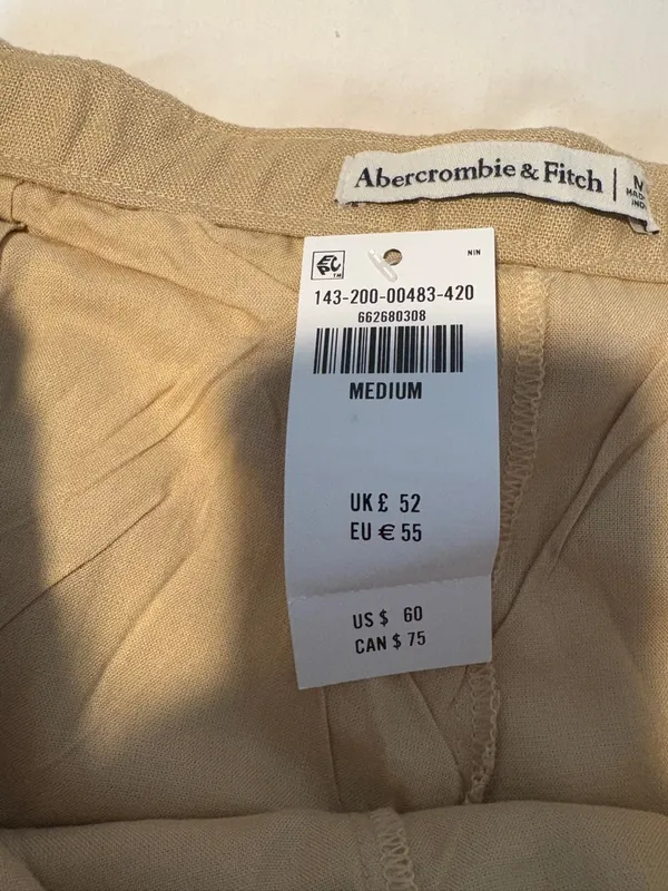 Tan Beige Mid Rise Micro Wrap Mini Skort - Image 7