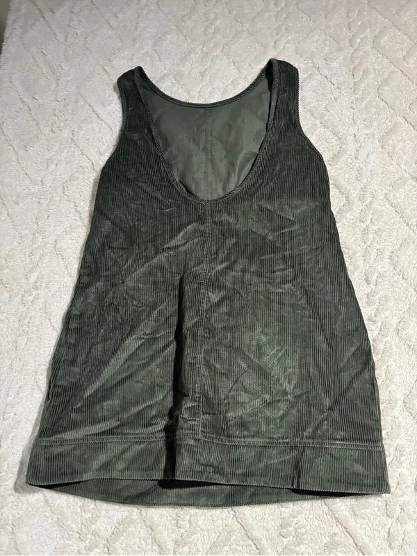 Green corduroy dress medium - Image 3