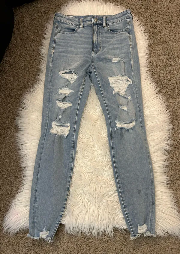 American Eagle Stretch Distressed Skinny Jeans - Image 2