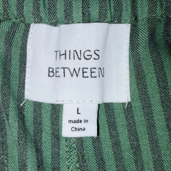 Things Between Green & Gray Stripe Wide Leg Relaxed Fit Sienna Pull On Pants - Image 7