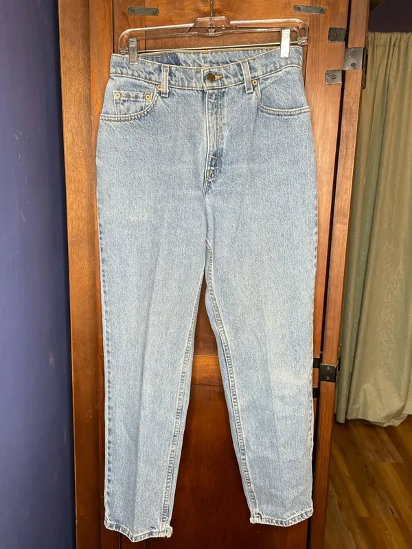 Levis 550 Mom Jeans Womens 8 USA Made High Rise Tapered Light Wash Vintage Y2K - Image 2
