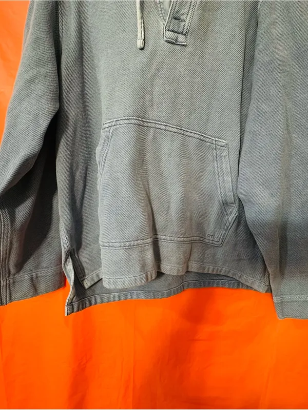 Outerknown Women's Faded Denim-Blue Cotton Hooded Pullover - Image 9