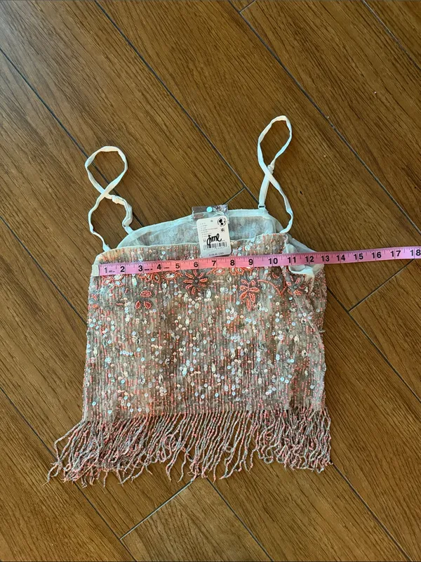 Free People Juliet Beaded Tank- size Medium - Image 6