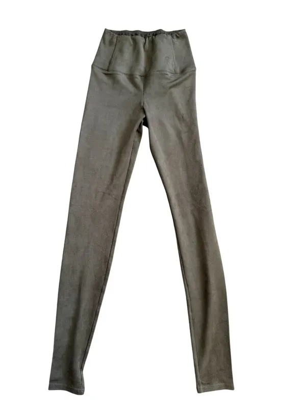 WILFRED FREE Taupe Faux Suede Leggings Size XS - Image 5