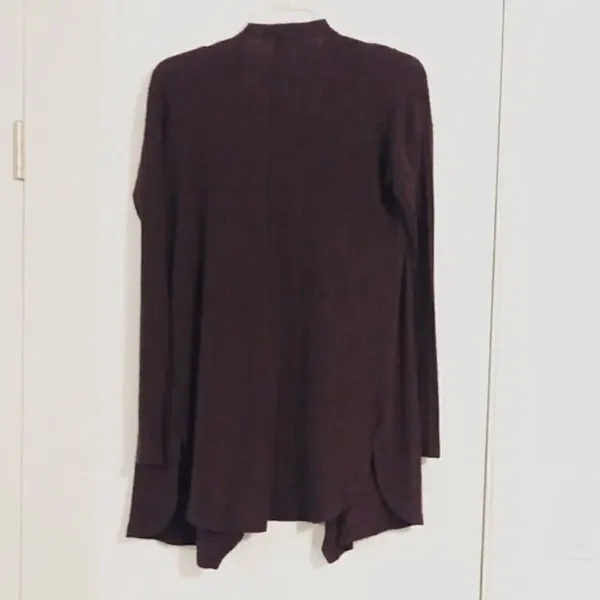 American Eagle Purple Ribbed Open Front Cardigan - Image 2