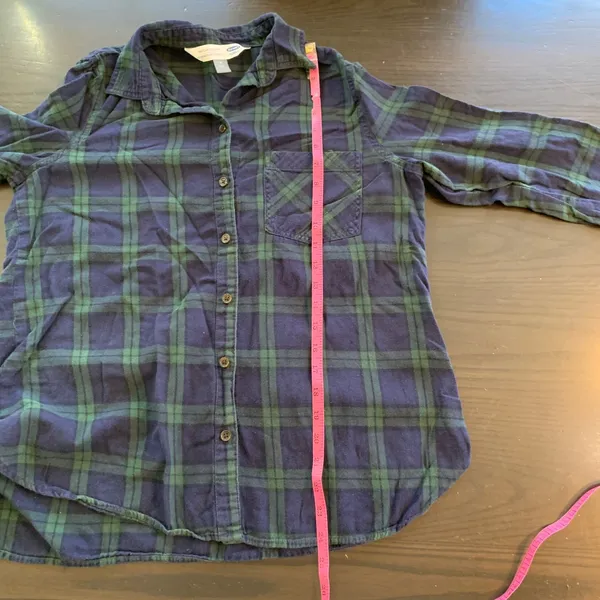 Old Navy Womens Classic Flannel Shirt Long Sleeve‎ Button Down Plaid Size M - Image 9