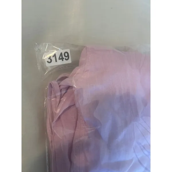 Zara Women Coastal Beachy Linen‎ Button Up Top M Pink Smocked Back Minimalist - Image 11