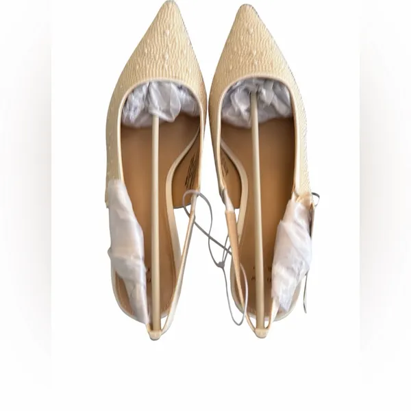 A New Day Women's Milan Pearl Slingback Kitten Heels Ivory NWT - Image 3