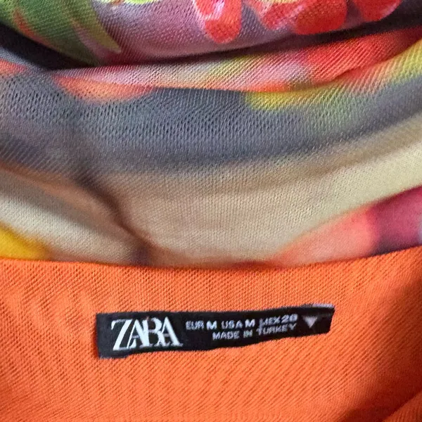 Zara Farmers Market Mesh Dress Size Medium‎ - Image 5