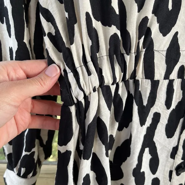 Zara Women's Animal Print Long Sleeve Mini Shirt Dress Size M - Image 6