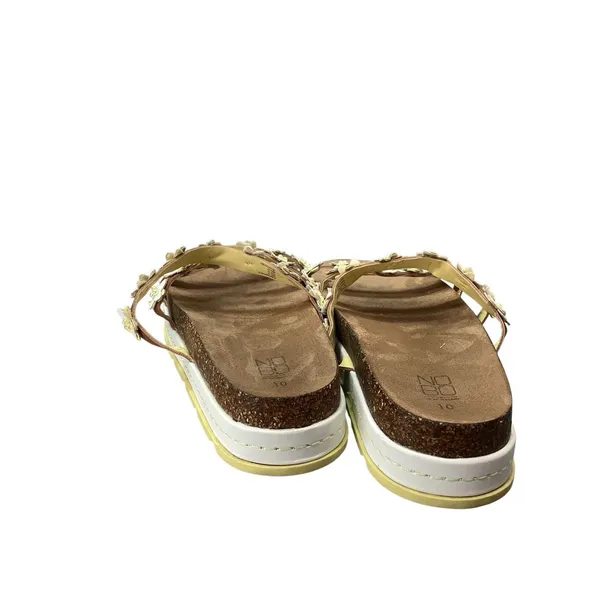 No Boundaries NOBO Daisy Cork Platform Sandals Slide Chunky Boho Hippie Y2K Sz10 - Image 3