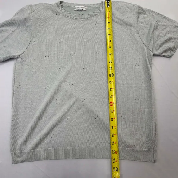 Draper's & Damon's Short Sleeve Pointelle Knit Sweater Sage Green - Image 7