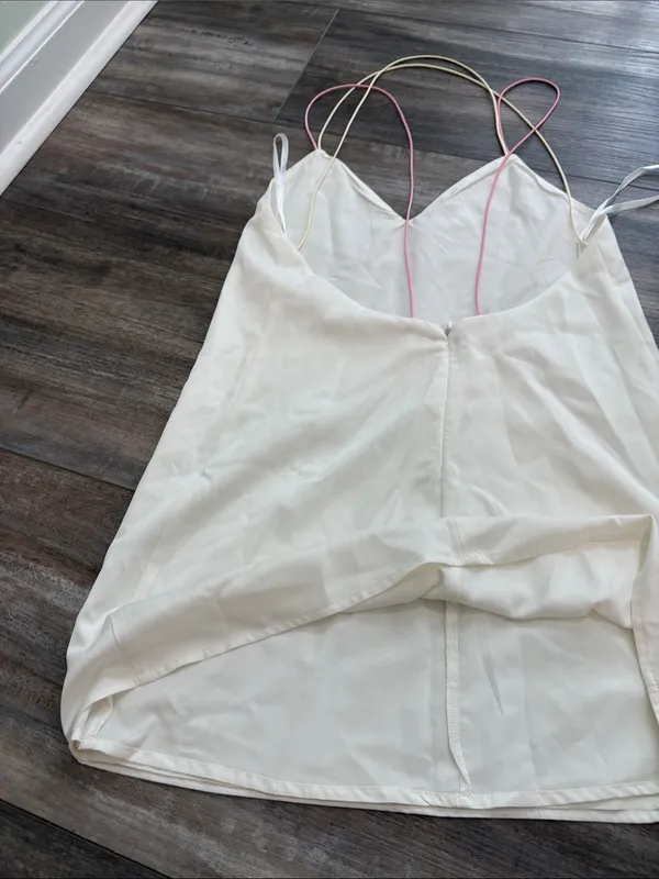 superdown Breanna Strappy Shift Dress in White XXS - Image 5