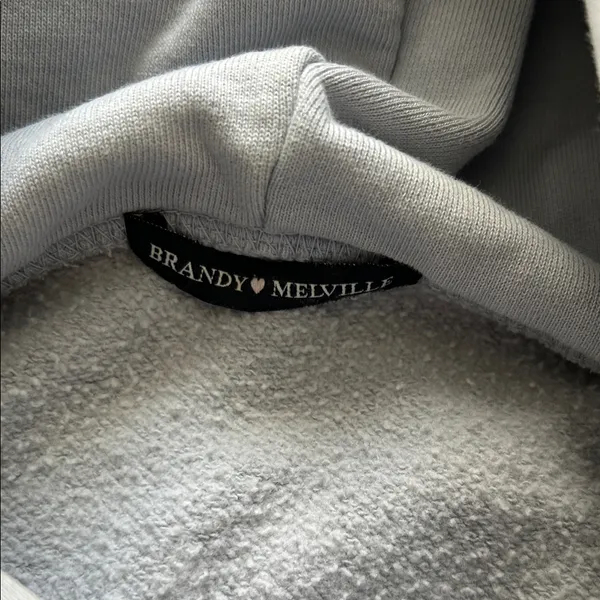 Brandy Melville Light Gray Hoodie - Image 2